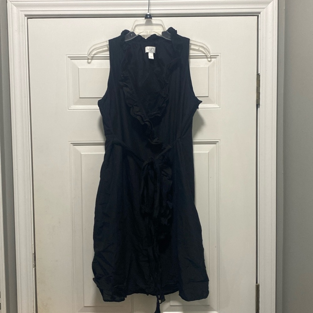 Ann Taylor loft petites black wrap dress